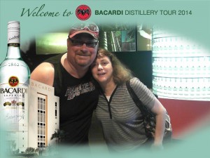 We toured the Bacardi distillery, where you can get this commemorative photo.