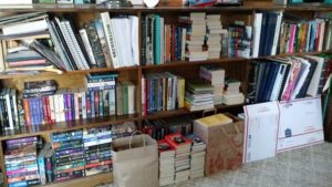 My bookshelf runneth over
